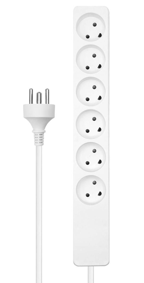 Microconnect Mc-Gru0603dkw Base Múltiple 3 M 6 Salidas Ac Interior Blanco