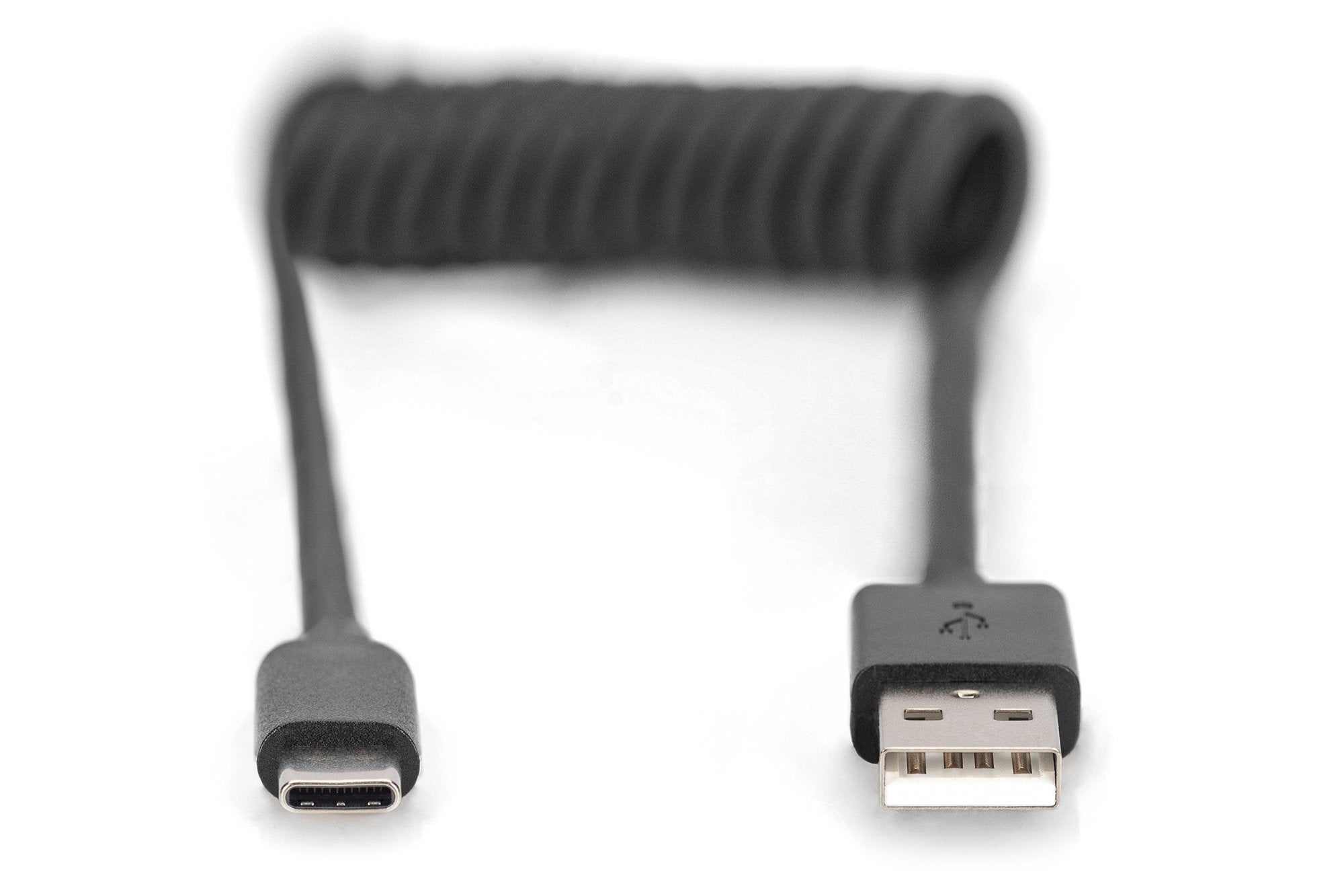 Digitus Spiralkabel Usb-A->Usb-C  1m Usb-A->Usb-C Negro