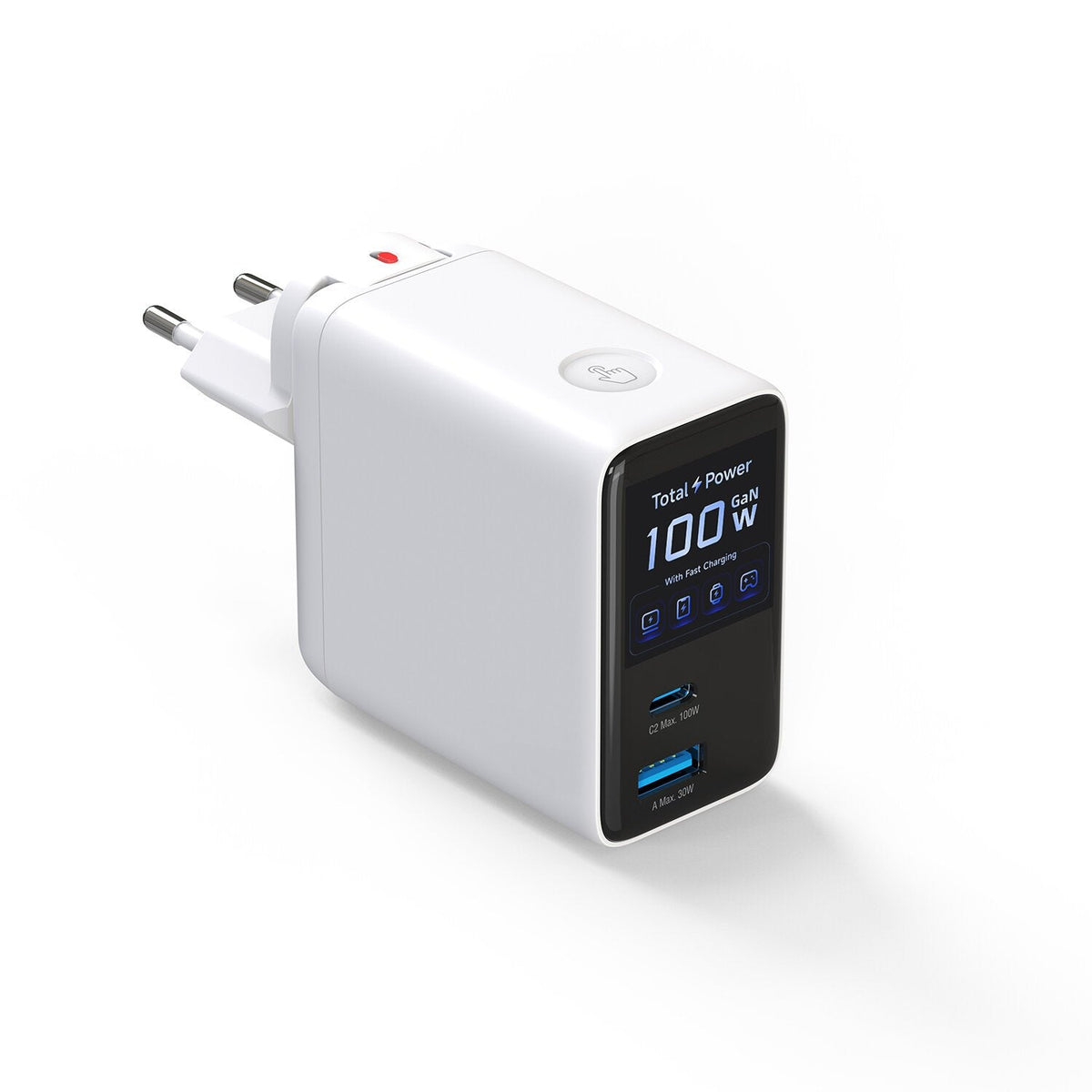 4smarts Ladegerät Gan Flex Screen Ai 100w 2 Usb-C+1 Usb-A, Blanco