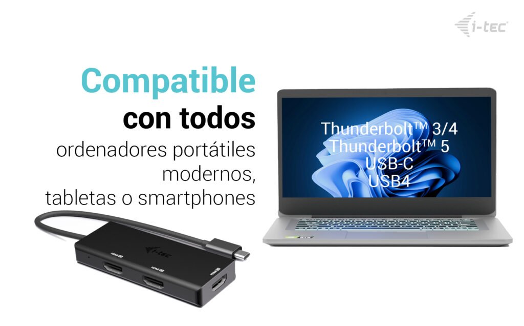 I-Tec Usb-C Triple 4k Hdmi Video Adapter 3x Hdmi 4k 60hz Pd 100w