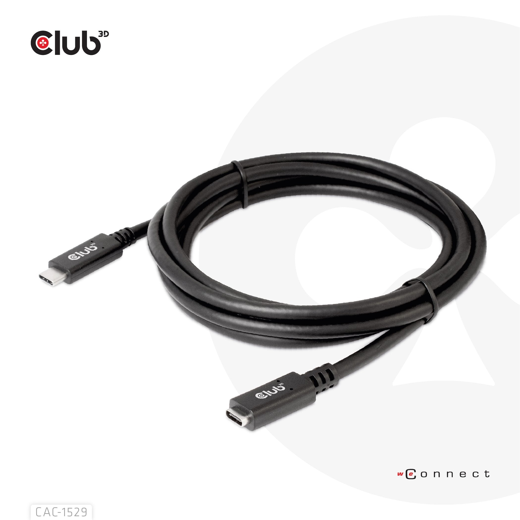 EAN 8719214472160 - CLUB3D USB C GEN1 EXT CABLE 5GBPS 4K60HZ M/F 1M cable USB 2 x USB C imagen 7