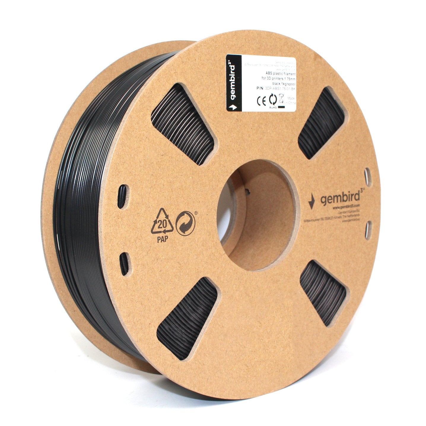 EAN 8716309088350 - Gembird 3DP-ABS1.75-01-BK material de impresión 3d ABS Negro 1,4 kg imagen 4