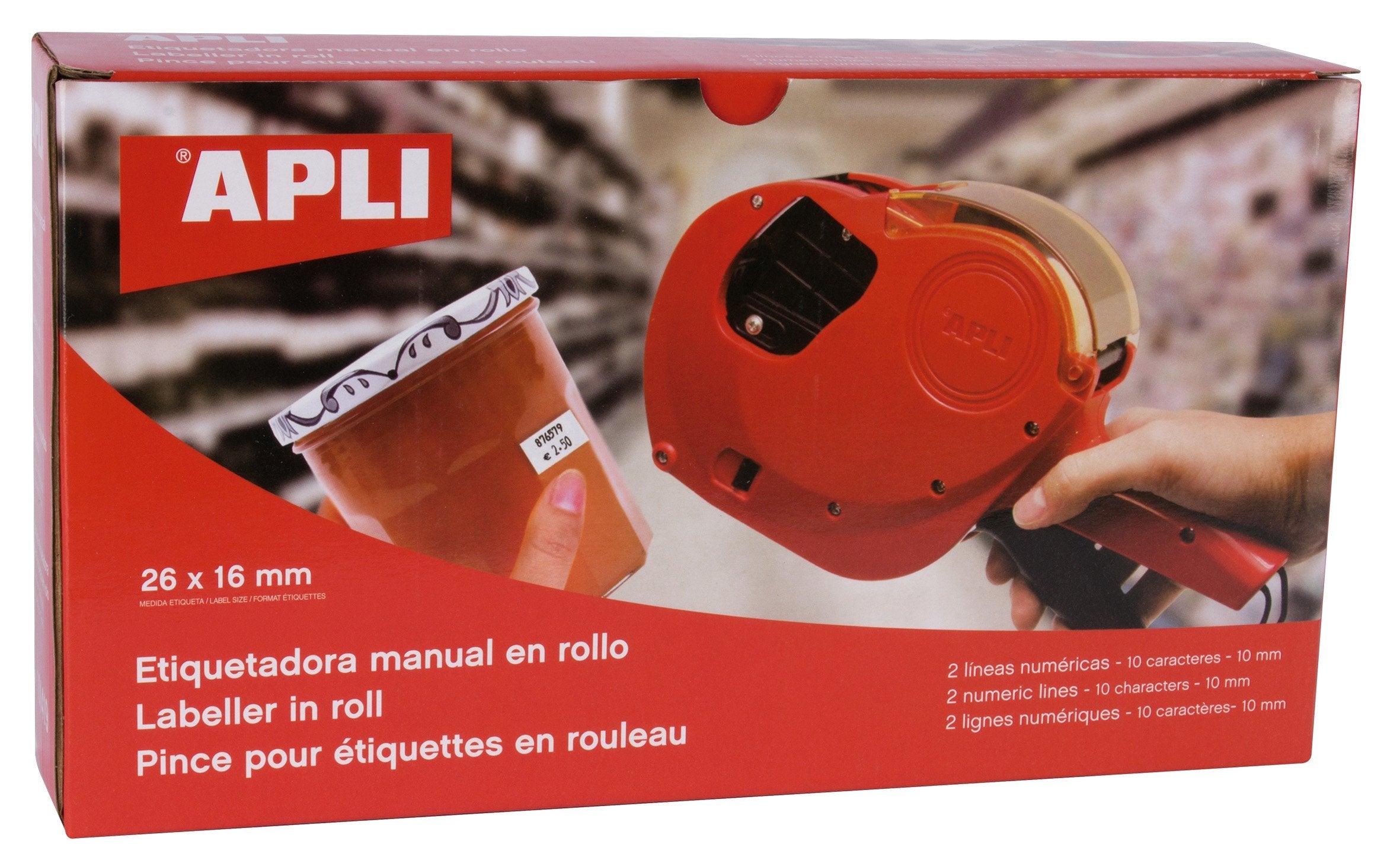 Etiquetadora Apli 101419 Para Rollo De 26 X 16mm