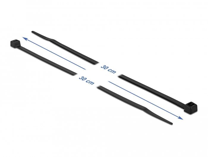 Delock Cablebinder Mit Hoher Zugfestigkeit L 300 X B 4,8 Mm Schwarz 100 Stück