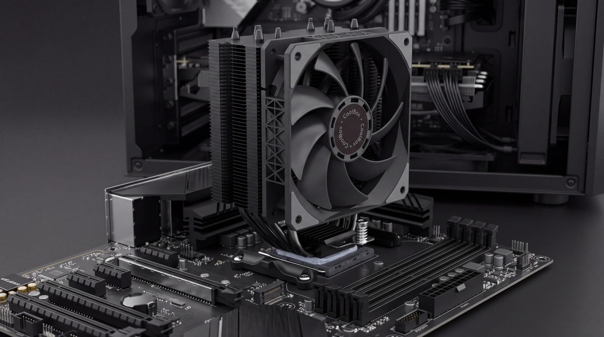 Coolbox Disipador Cpu Negro 6 Heatpipes 240w Tdp