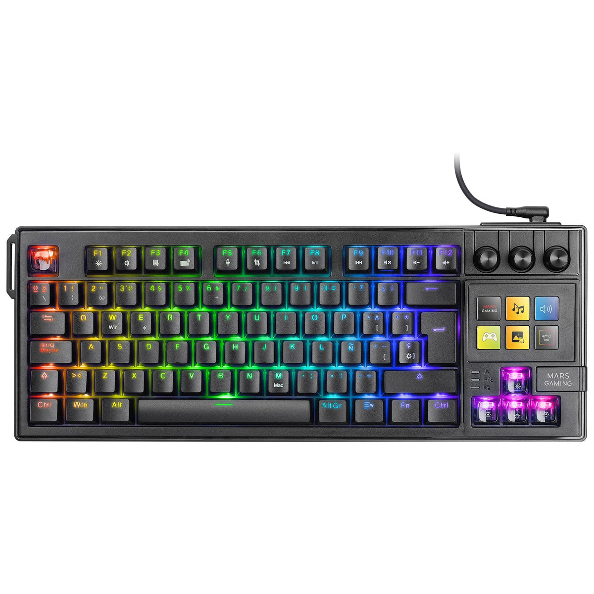Teclado Gaming Mecánico Mars Gaming Mk-Master Switch Rojo Negro Incluye Smartdeck