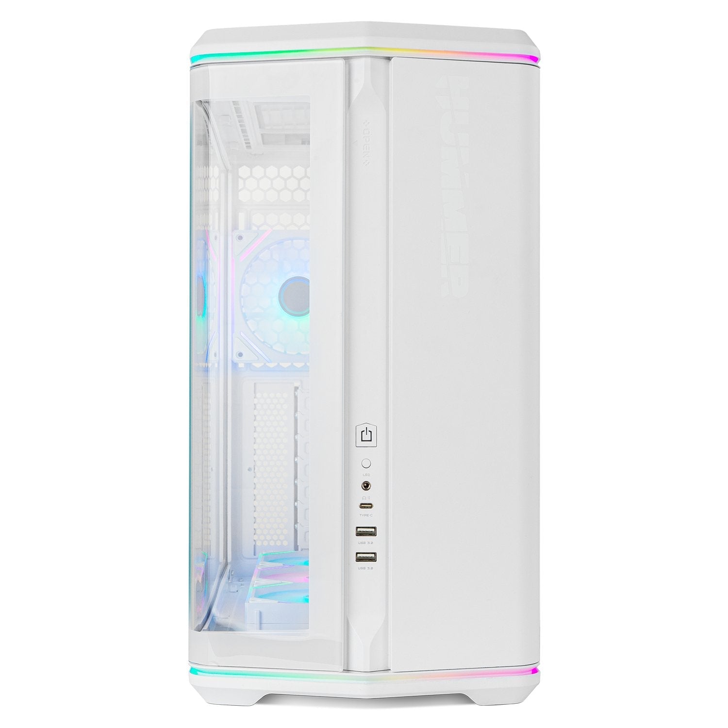 Caja Gaming Semitorre Nox Hummer Anvil Blanca