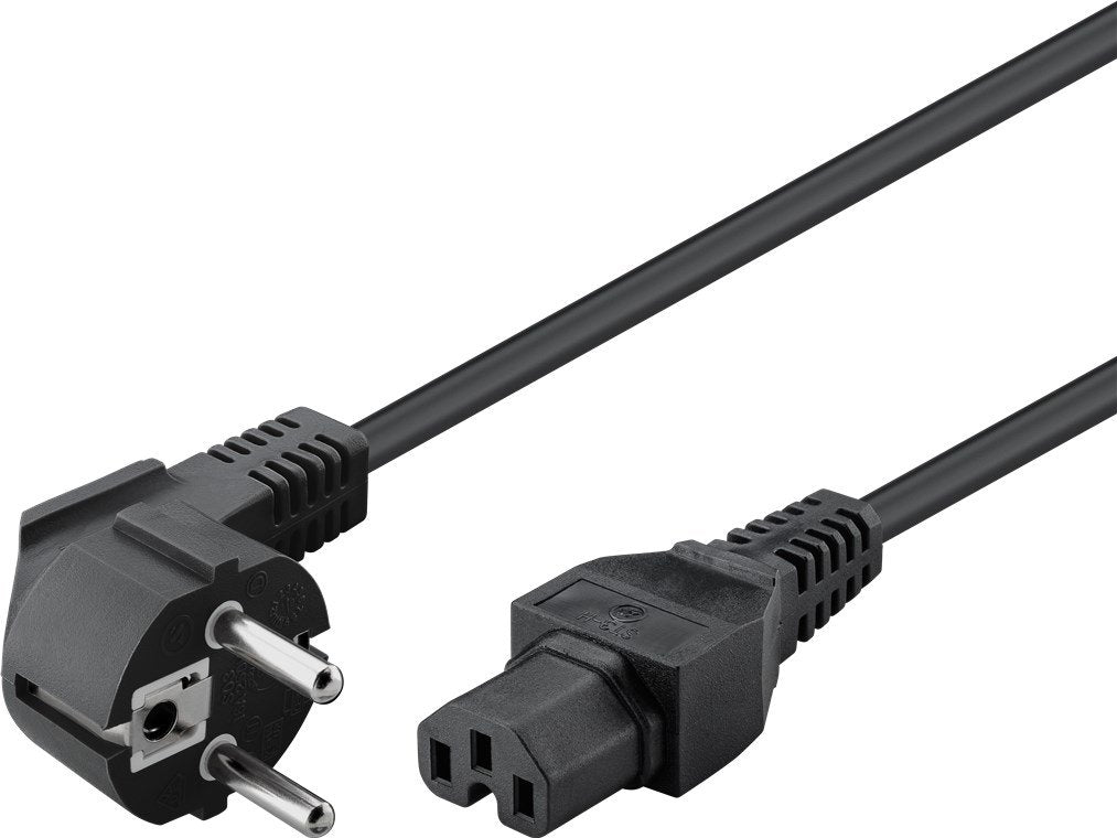 Goobay 93277 Cable De Transmisión Negro 2 M Enchufe Tipo F C15 Acoplador