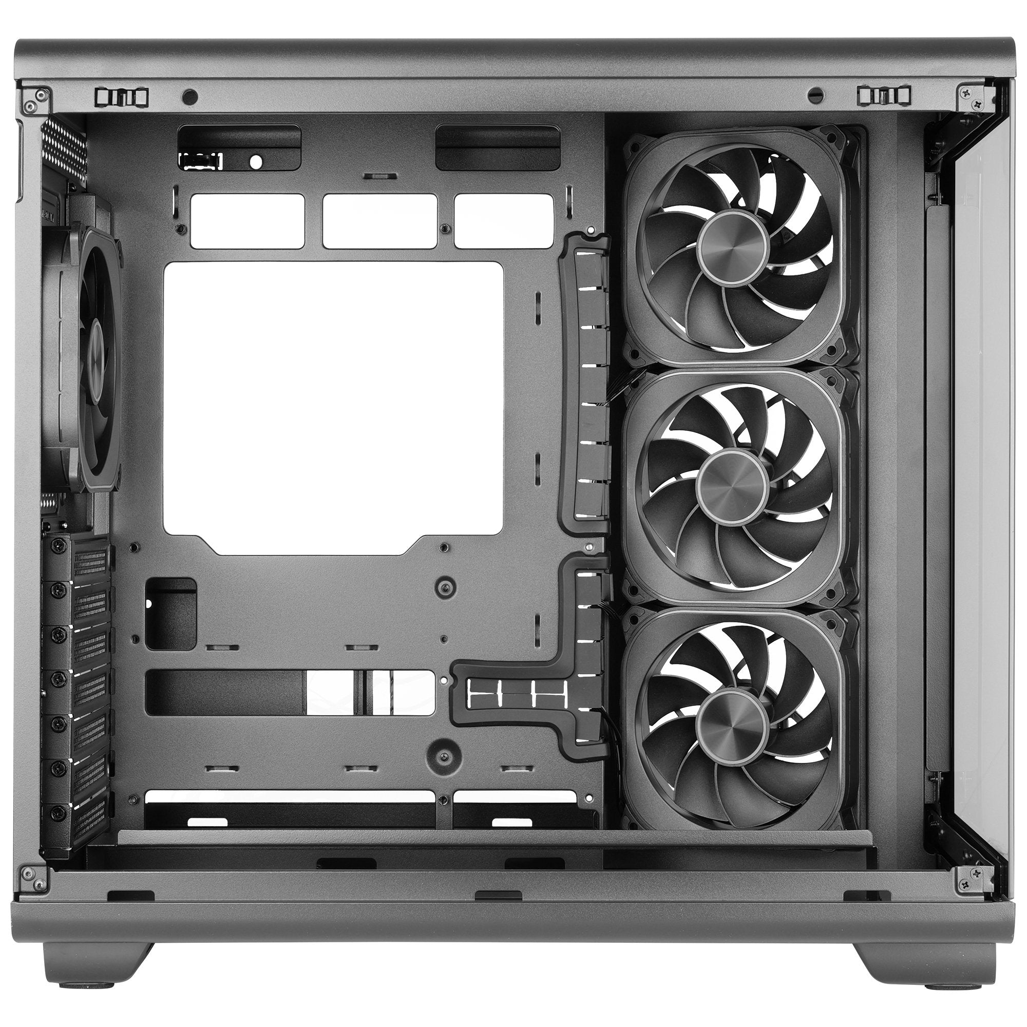 Caja Pc  Atx Mars Gaming Mc-Revpro Pantalla Lcd 4.3" Cristal Templado 4x Ventiladores Argb Black