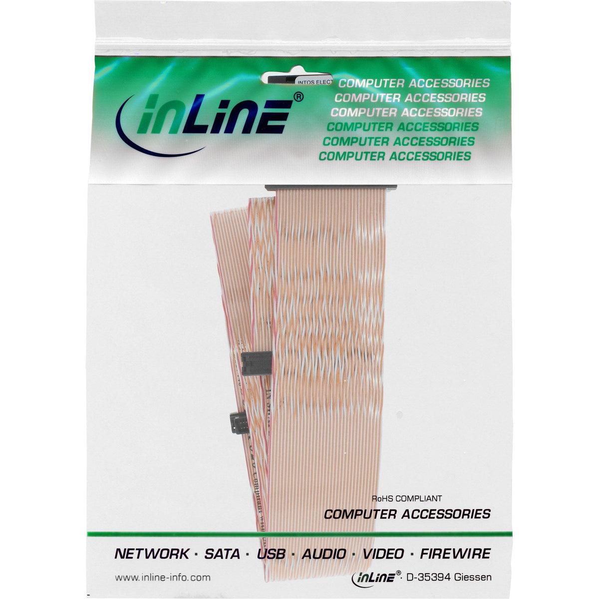 Cable Plano Inline Scsi U320 Con Terminador Para 2 Dispositivos 0,78 M