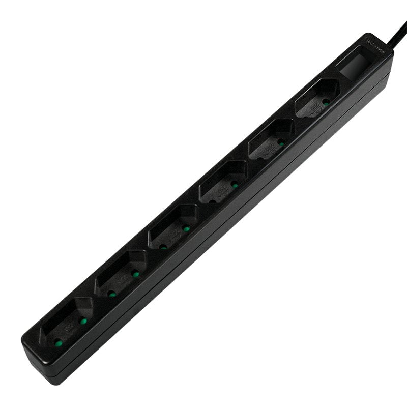 Regleta Logilink Outlet Strip  Euro Sockets Black