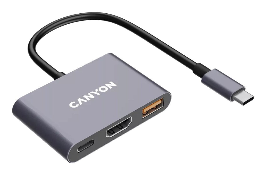 Canyon Usb-3-In1 Hub Usb-C > Hdmi 1xusb-A Pd 100w Retail