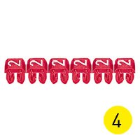Legrand 038214 Kennzeichnungssystem Cab3 0,5-1,5qmm Ziffer:4 Gelb