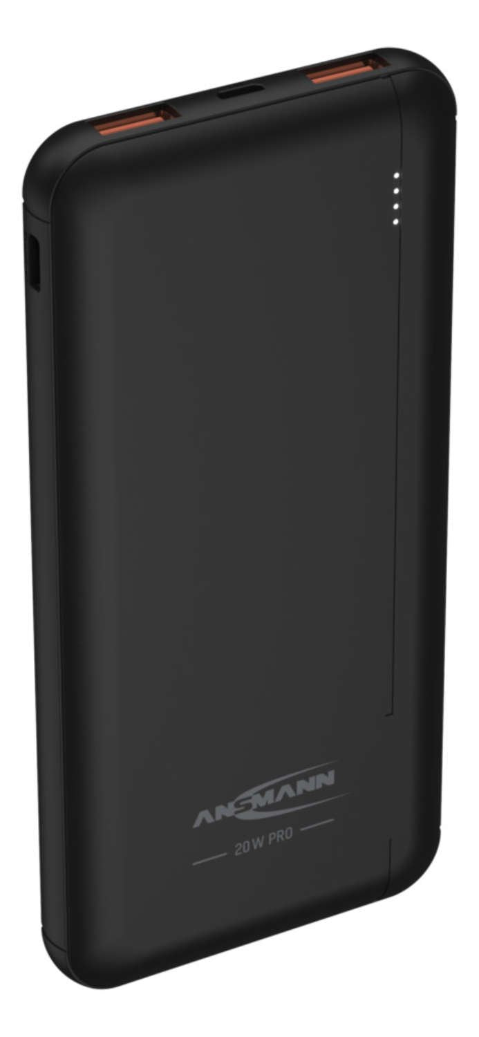Bateria Ansmann Powerbank 10000 Mah 20w 2 Usb-A Ports, Usb-C Port