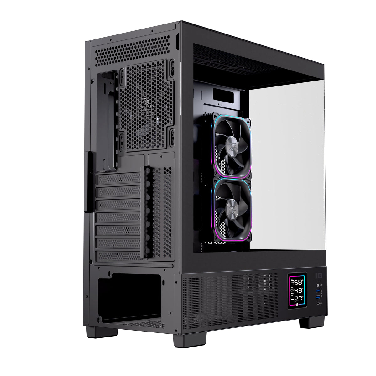 EAN 6977277360066 - Einarex EXCS-PR-51DR-B carcasa de ordenador Midi Tower Negro imagen 7