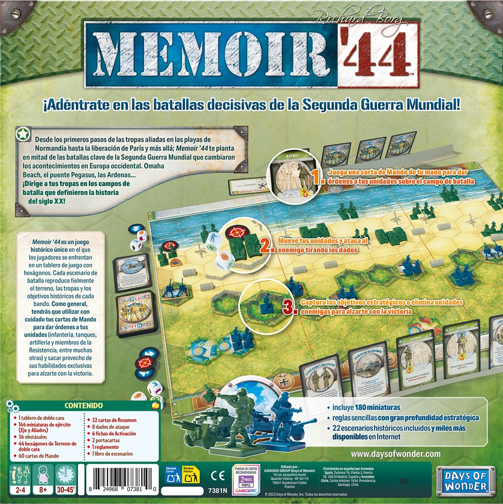 EAN 0824968073810 - Asmodee Memoir 44 30 min Juego de mesa Guerra imagen 2
