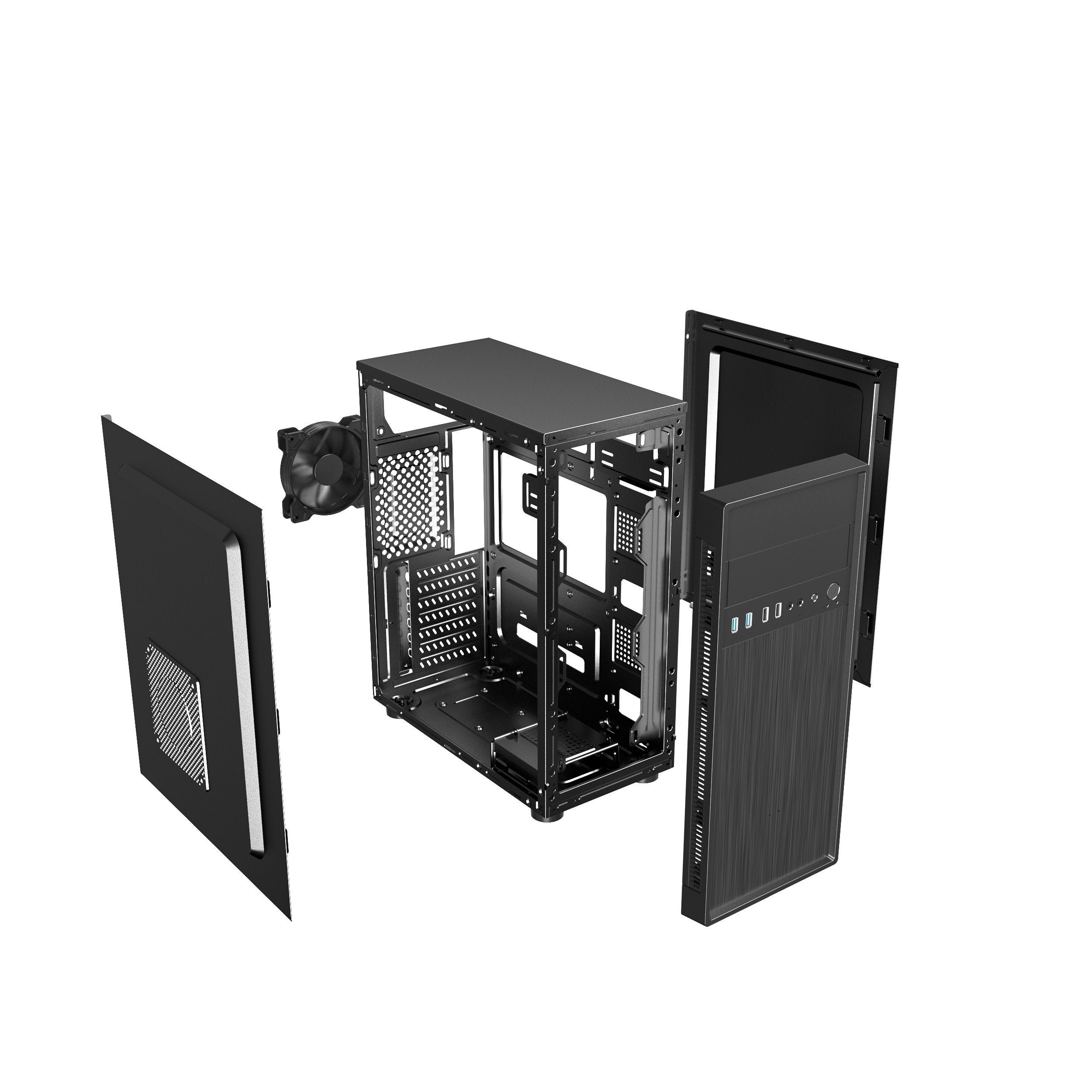 EAN 8716309127448 - Gembird Fornax 160 Mini Tower Negro imagen 10