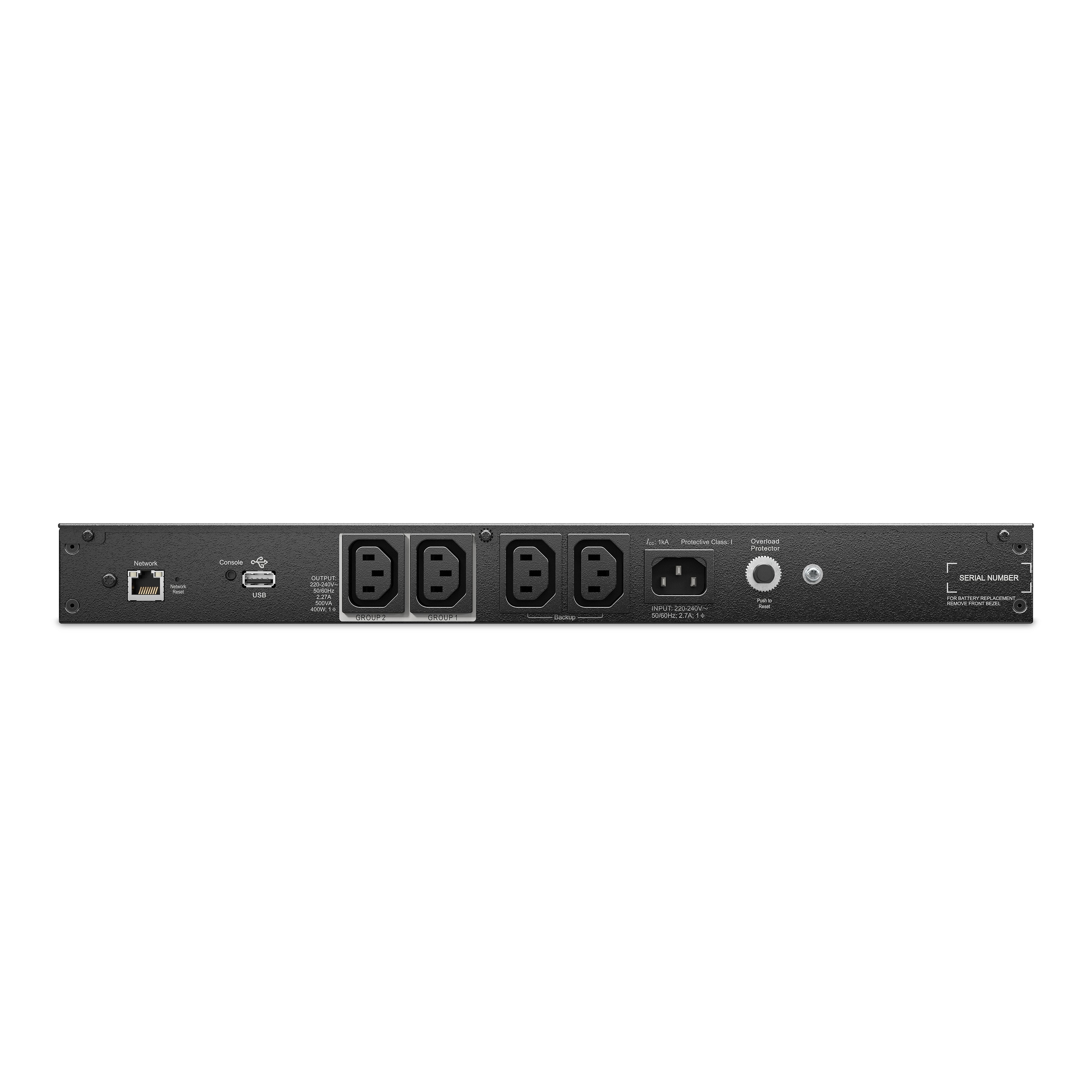 Sai Apc Smart-Ups C Li-On 500va Short Depth 230v Network Card Sistema De Alimentación Ininterrumpida (Ups) Línea Interactiva 0,5 Kva 400 W 4 Salidas Ac