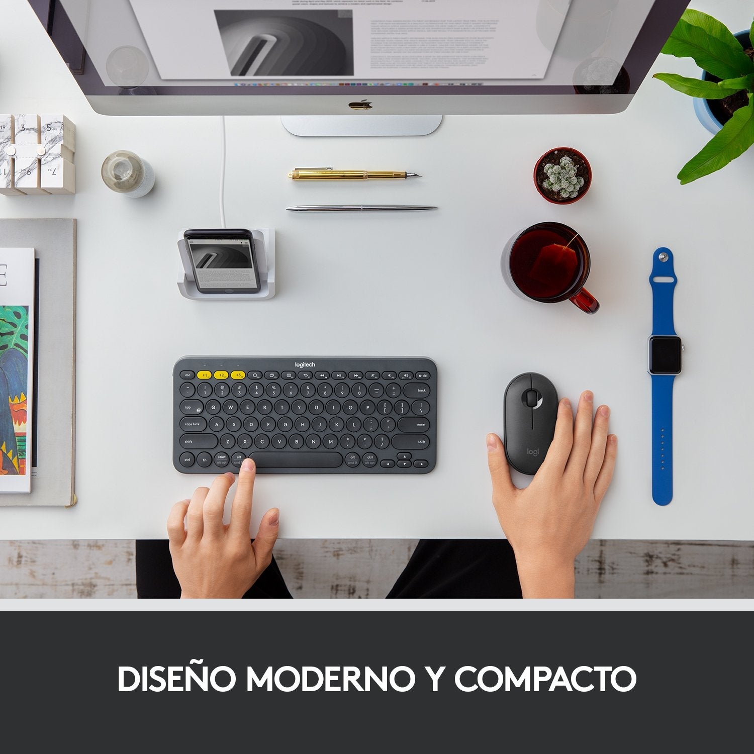 Ratón Inalámbrico Logitech Pebble M350 Grafito 910-005718