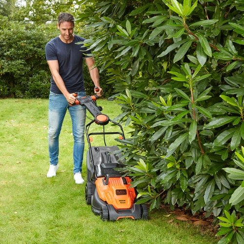 Cortacésped Black+Decker Bemw481es Manual Corriente Alterna Naranja Naranja/Negro, Cortacésped Manual, 600 M², 42 Cm, 2 Cm, 7 Cm, Cuchillas Giratorias