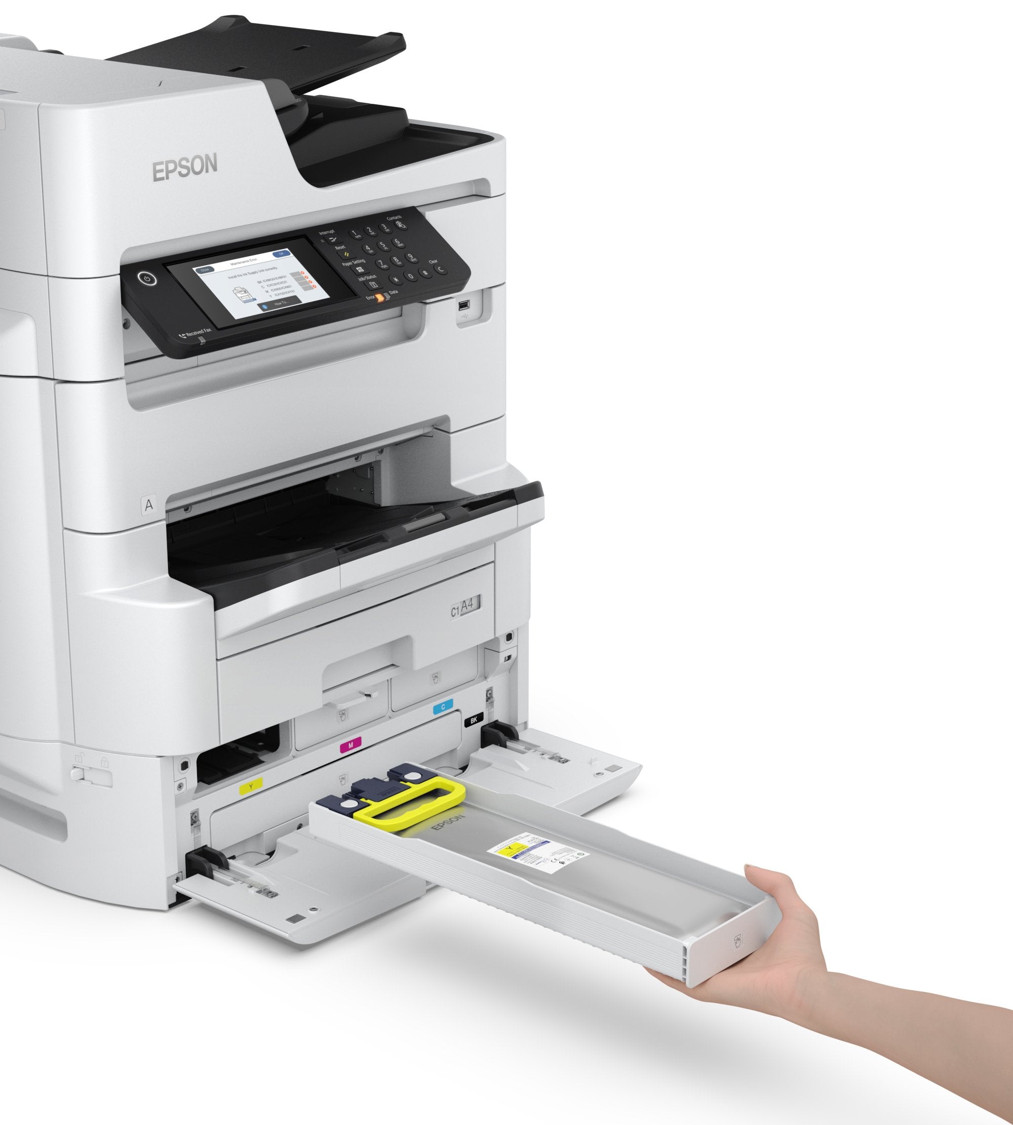 Impresora Epson Workforce Pro Rips Wf-C879r, Inyección De Tinta, Impresión A Color, 4800 X 1200 Dpi, A3, Impresión Directa, Blanco