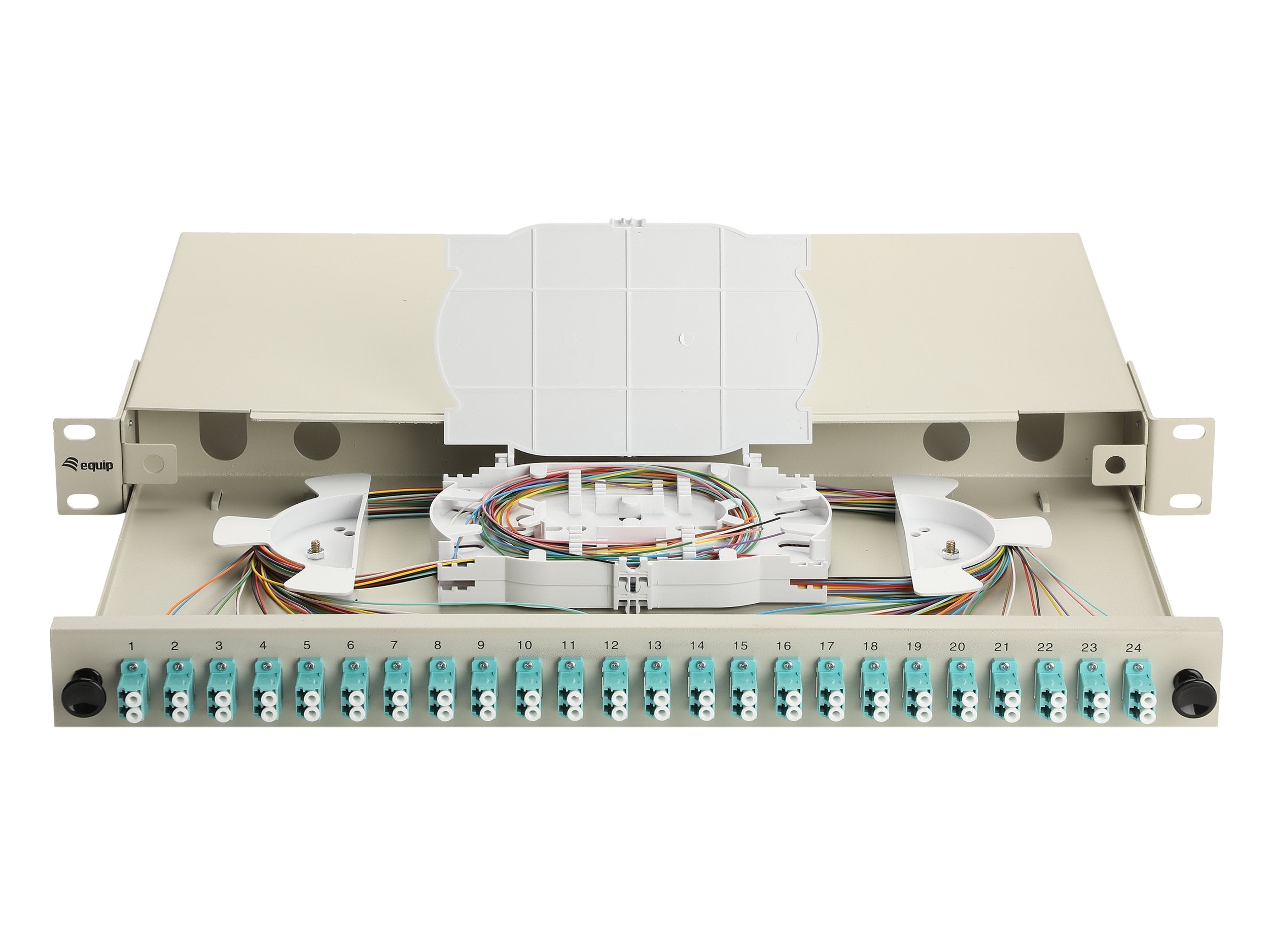 Equip Lwl-Spleisskamen 24-Port Lc-Duplex Om3 1u Komplett Gr