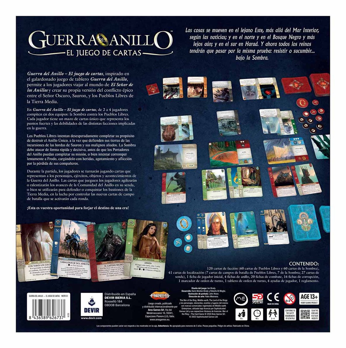 EAN 8436589626737 - Devir BGGAJCSP juego de tablero Guerra del Anillo - El Juego de Cartas 100 min Juego De Cartas Estrategia imagen 5