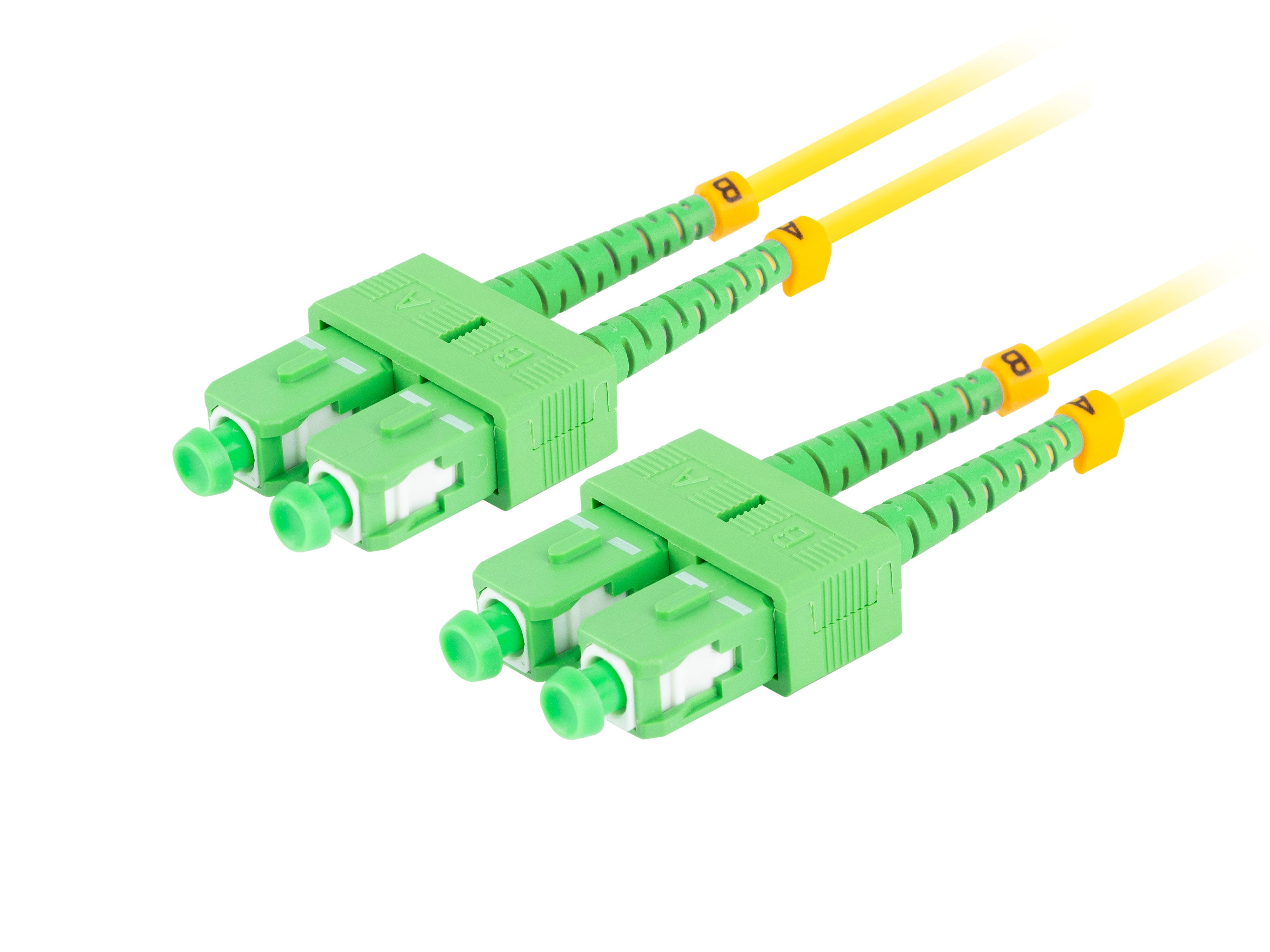 Cable Fibra Óptica 1m Lanberg Mono Sc/Apc-Sc/Apc Duplex G657a1 Lszh Amarillo
