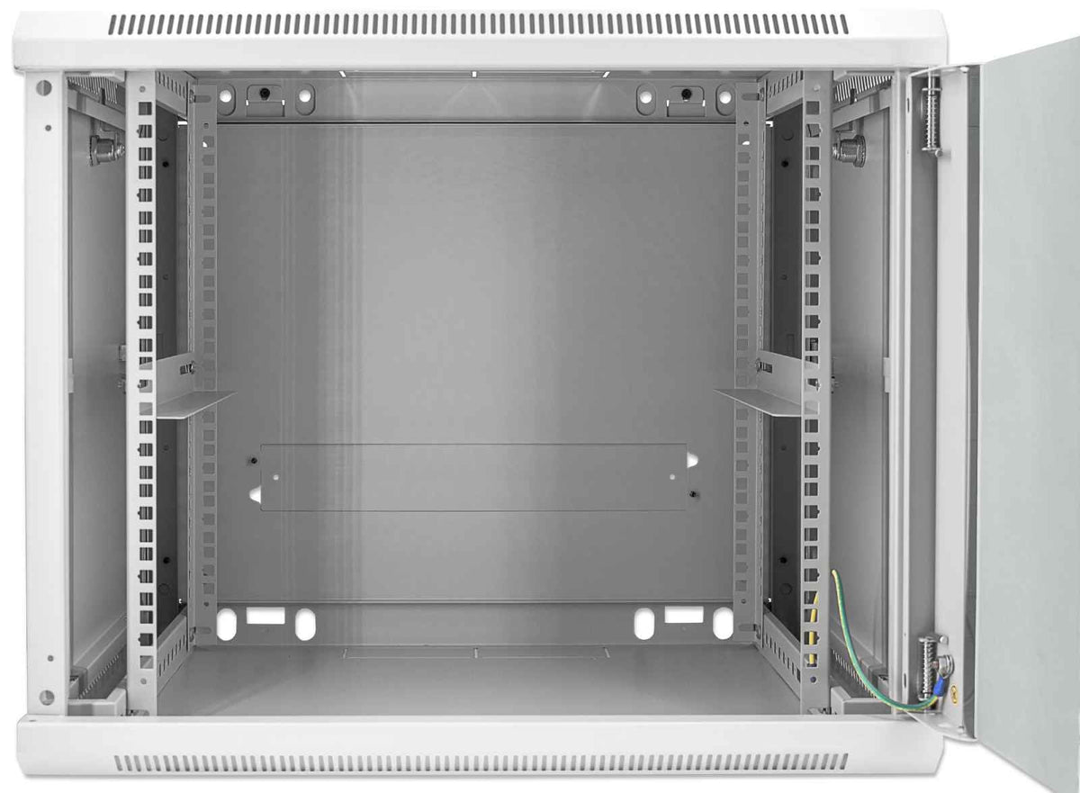 Intellinet Network Cabinet, Wall Mount (Standard), 9u, Usable Depth 500mm/Width 540mm, Gris, Assembled, Max 60kg, Metal & Glass Door, Back Panel, Removeable Sides, Suitable Also For Use On Desk Or Floor, 19",Parts For Wall Install (Eg