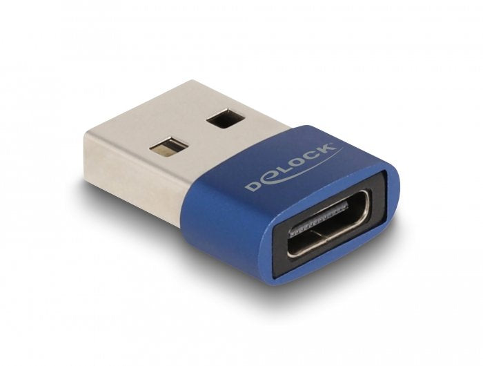 Delock 60051 Adaptador Usb 2.0 Usb Tipo-A Macho A Usb Type-C Hembra Azul