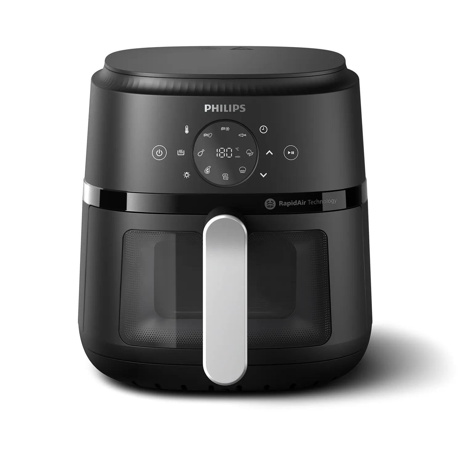 EAN 8720389034770 - Philips 2000 series NA221/00 freidora Sencillo Independiente 1500 W Freidora de aire caliente Negro, Plat imagen 5