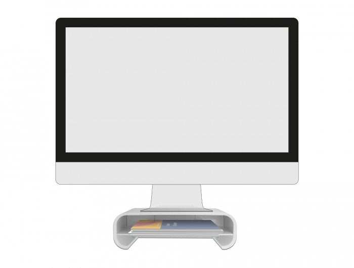Delock Soporte Para Monitor Con Cajón Blanco