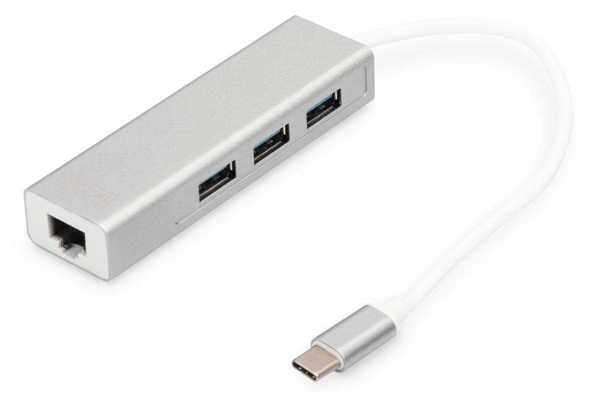 EAN 4016032430100 - Digitus DA-70255 base para portátil y replicador de puertos USB 3.2 Gen 1 (3.1 Gen 1) Type-C Gris, Blanco imagen 1