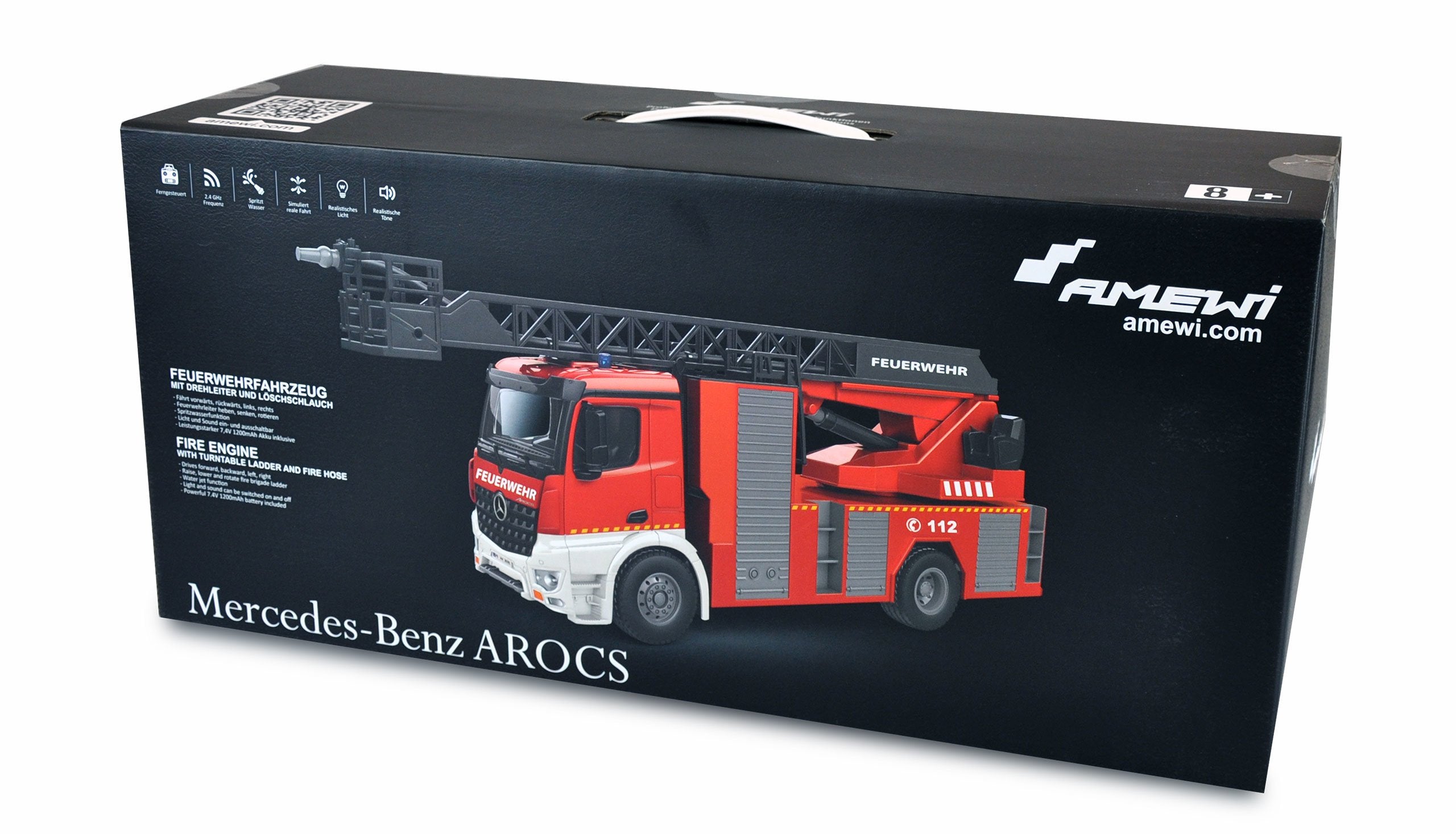 EAN 4260677950947 - Amewi 22502 modelo controlado por radio Camión de bomberos Motor eléctrico 1:14 imagen 9