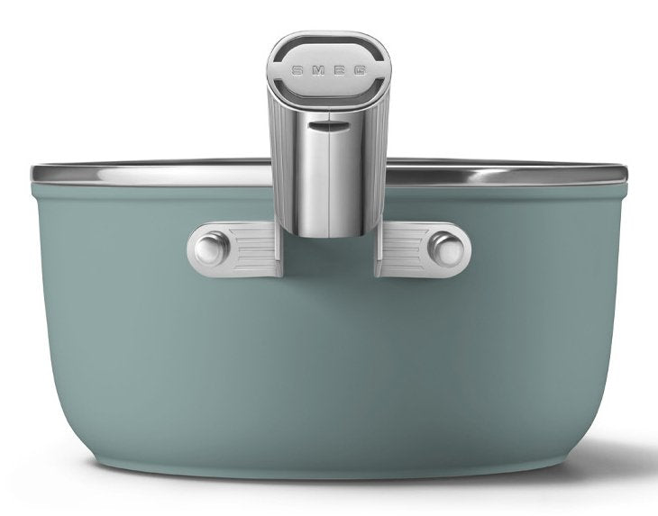 Smeg Spf2012egm Kochtopf, 20 Cm, Keramik, Edelstahlgriff, Smaragdgrün