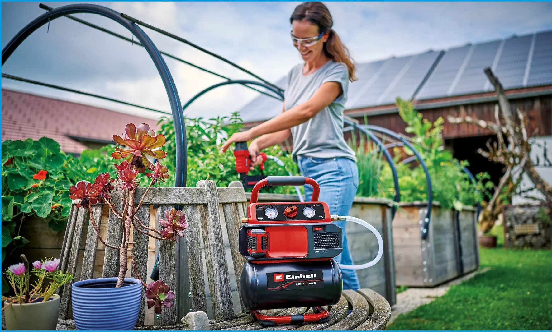 EAN 4006825672404 - Einhell TE-AC 18/75 Li OF-Solo compresor de aire 75 l/min Batería imagen 2