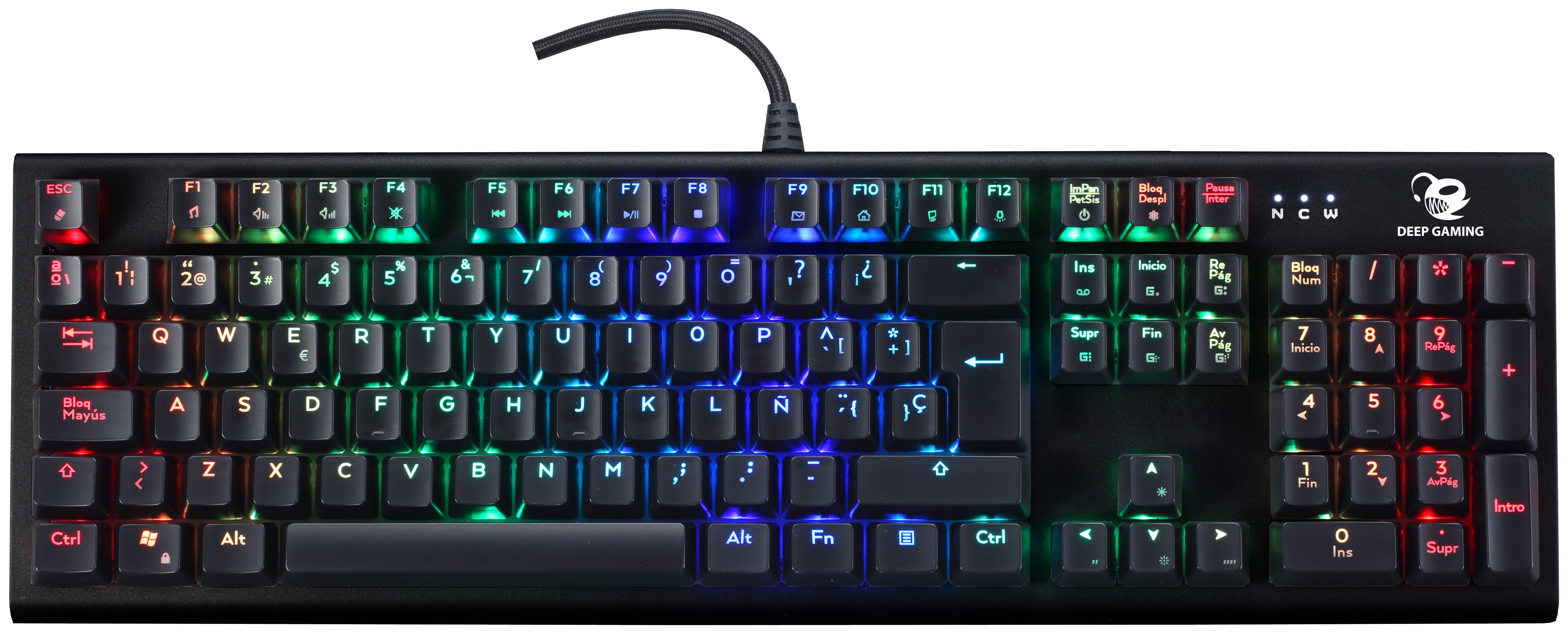 Teclado Español Deep Gaming Deepsolid Teclado Usb Qwerty Negro