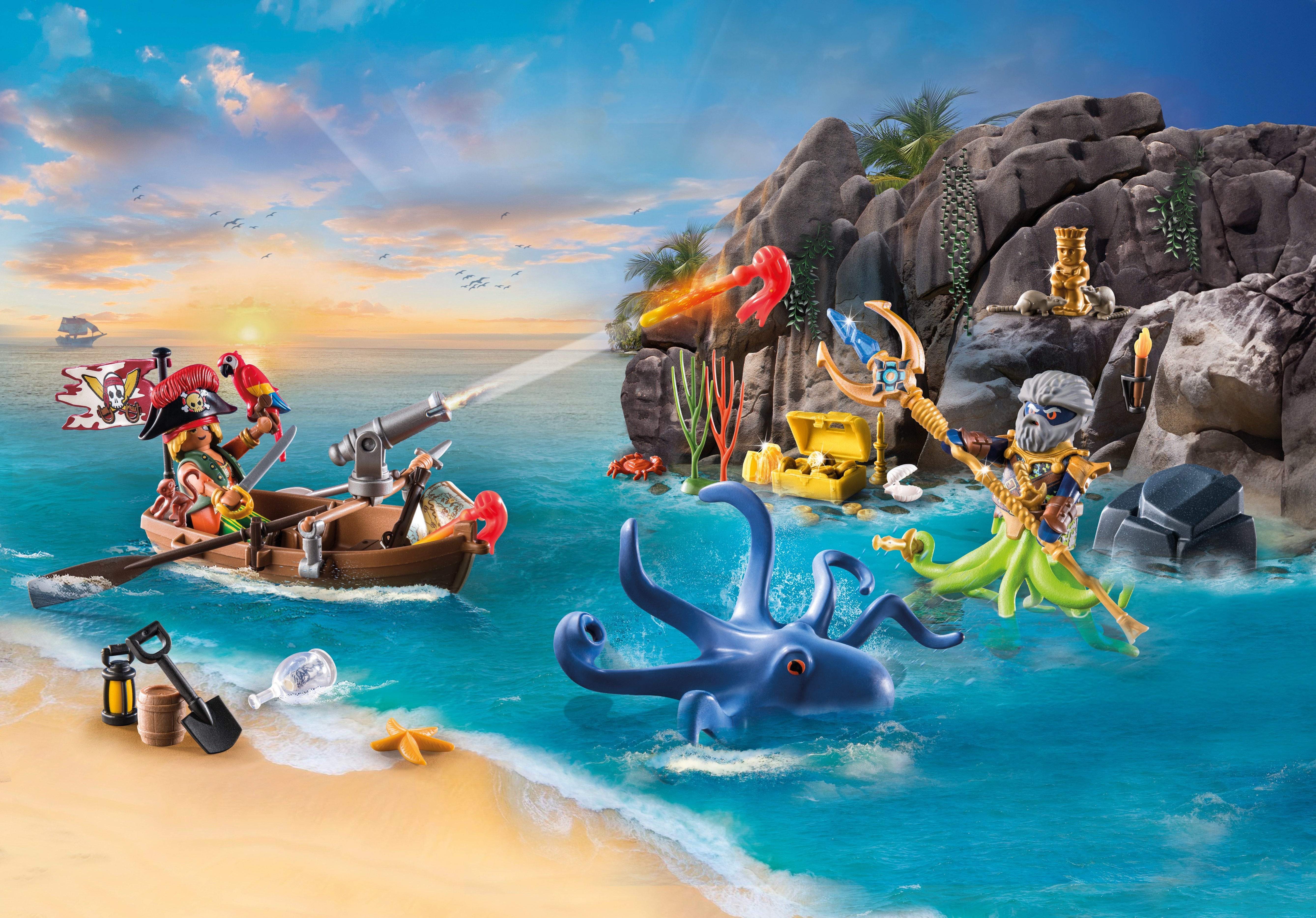Playmobil 71636 Calendario De Adviento: Piratas, Juguetes De Construcción 71636