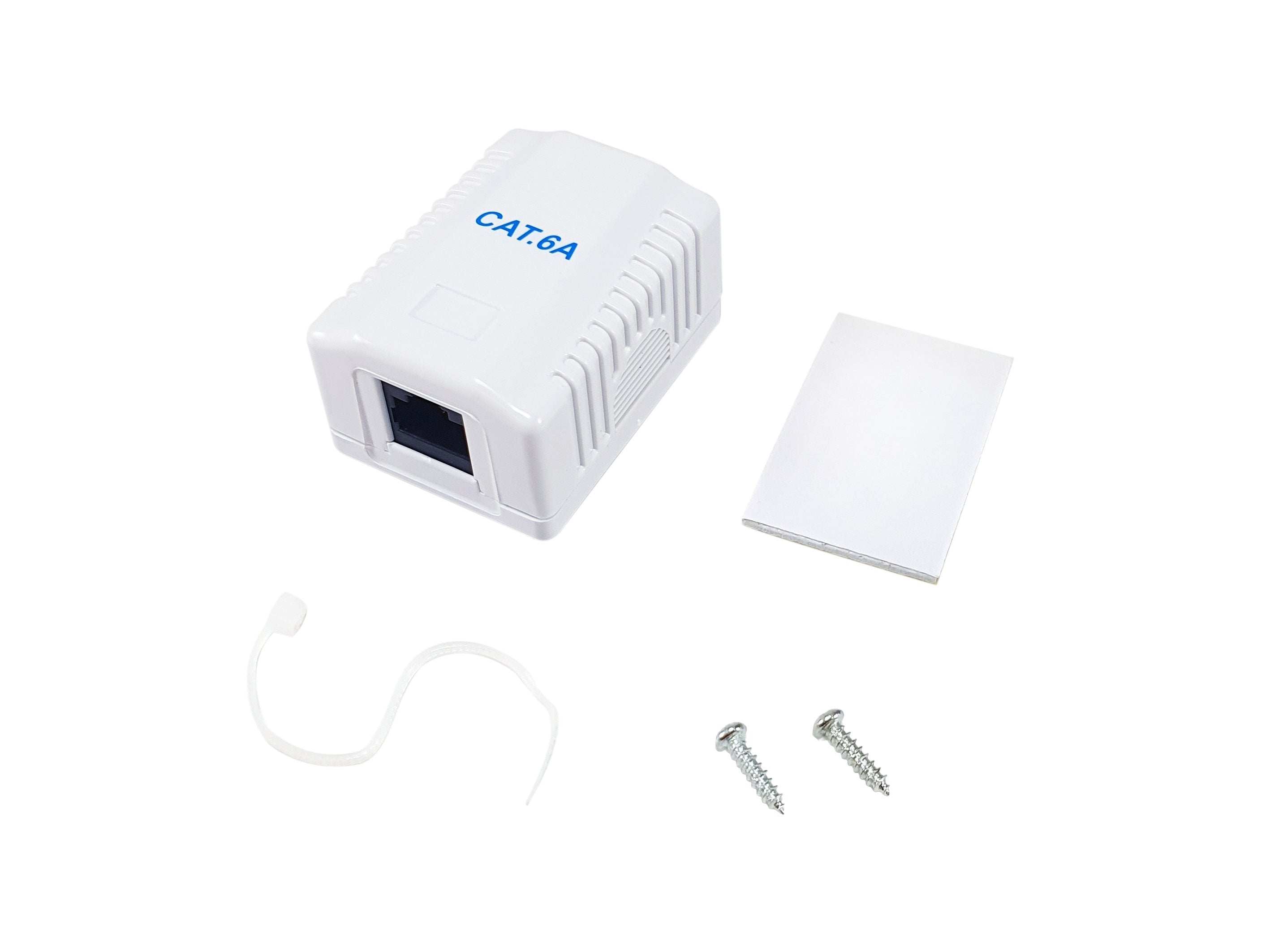 Caja  Equip De Superficie Cat6a 1 Puerto Rj45 Utp