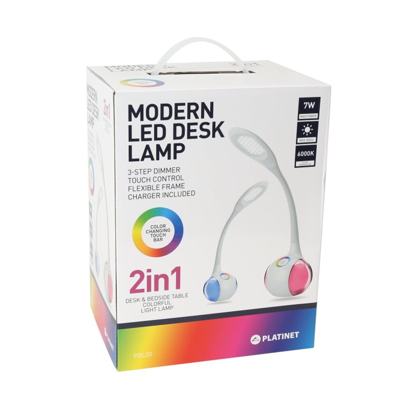 Platinet Lámpara De Mesa 9w 700 Lux + Luz Nocturna