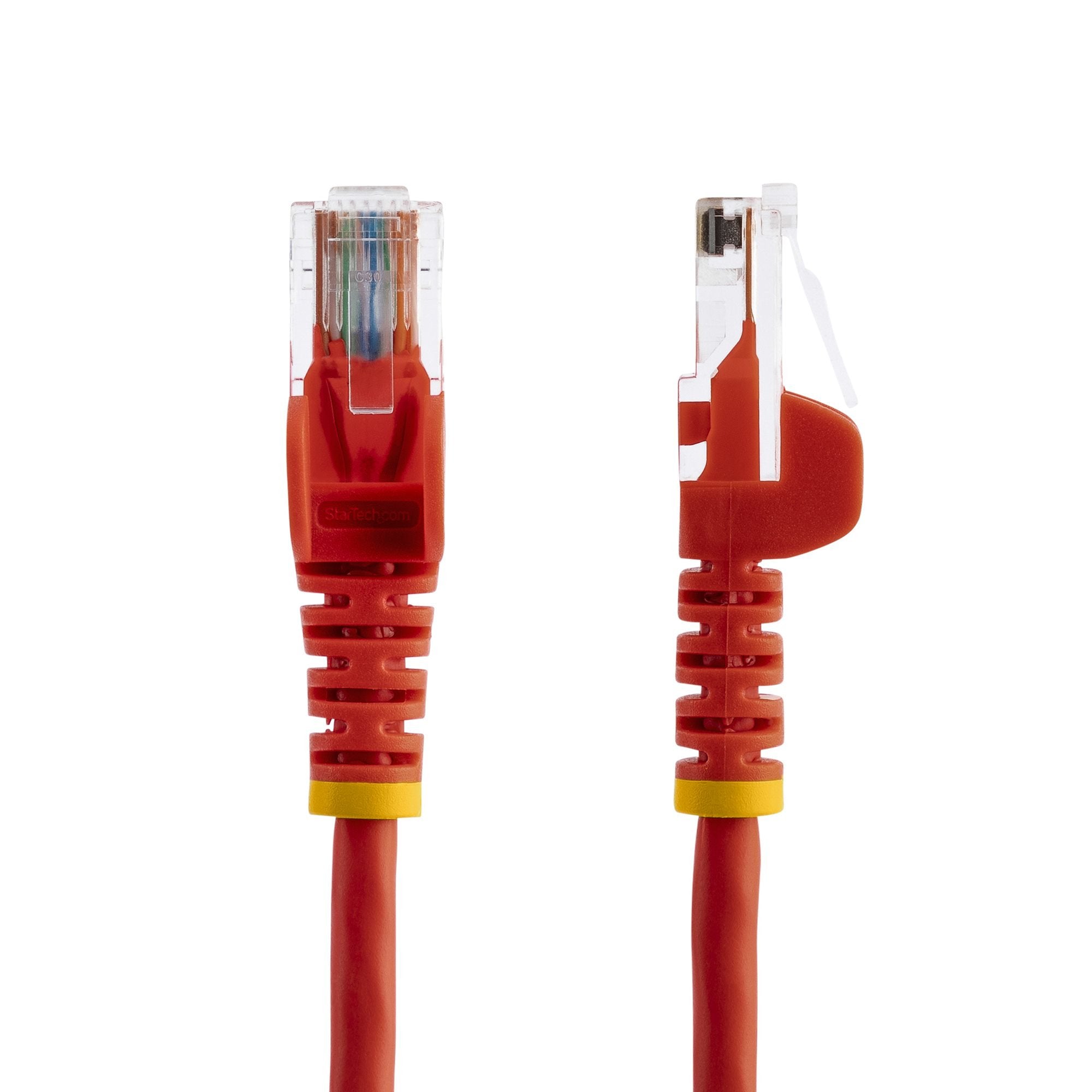 Cable De Red De 10m Rojo Cat5e Cabl Ethernet Sin Enganche