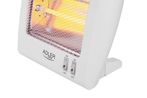 Calefactor Eléctrico Adler Ad 7709 Interior Blanco 800 W  De Cuarzo