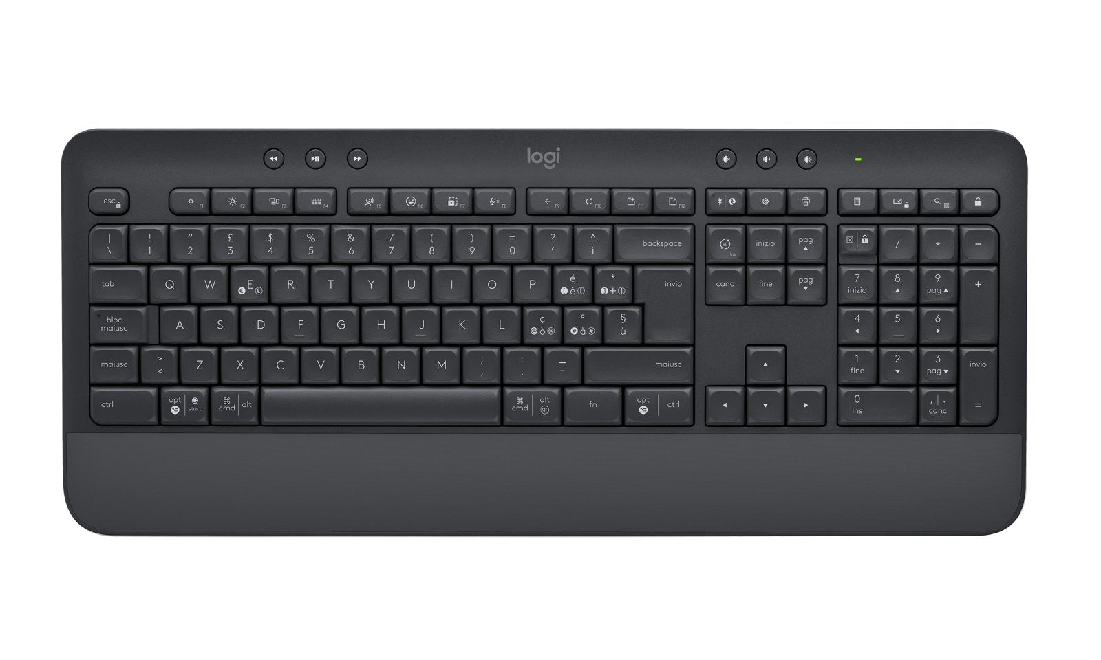 Logitech Signature K650 Teclado Inalámbrico Bluetooth 5.1 Qwerty Italiano Grafito