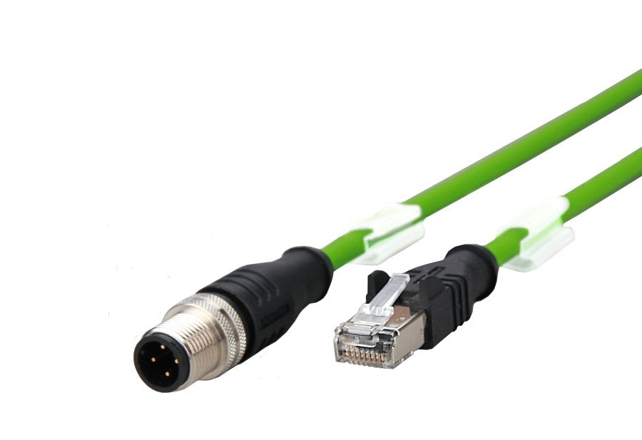 Metz Connect Verbindungsleitung M12 St-Rj45 St 4-Pol D-Kodiert Gerade-Gerade Schleppkette Torsion 2m