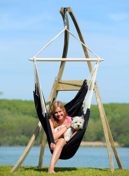Silla Colgante Amazonas Brasil Negro Az-2030140, Silla Colgante De Camping (Negro)