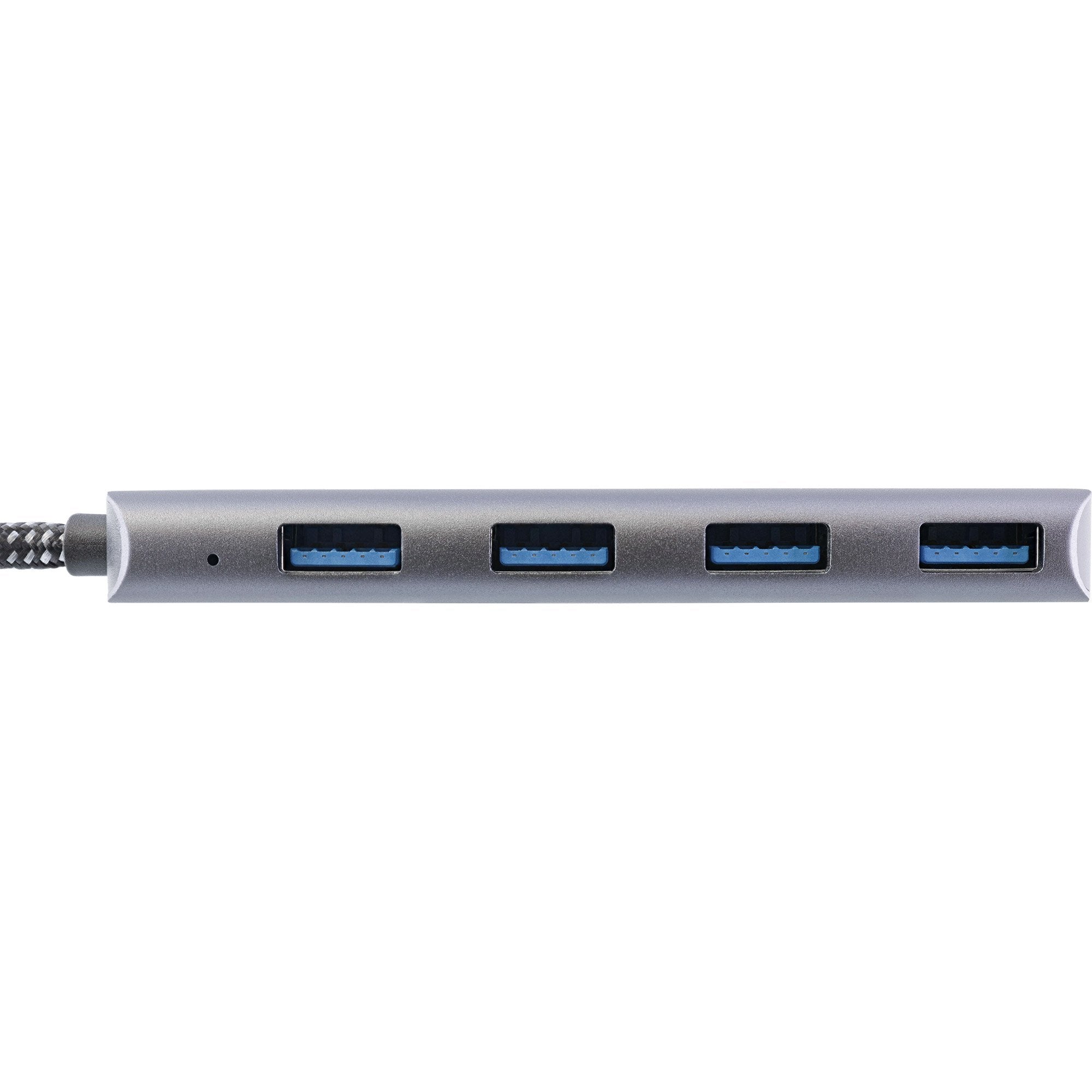 Inline Usb 3.2 Hub, Usb Tipo C A 4x Usb A 10 Gb/S, Aluminio, Gris