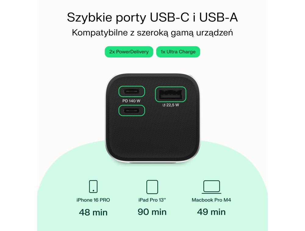 EAN 5904326374713 - Green Cell GC PBGC25UD - Powerbank PBGC25UD, 25200 mAh, 140 W, 1x USB-A, 2x USB-C Ión de litio Aluminio,  imagen 9