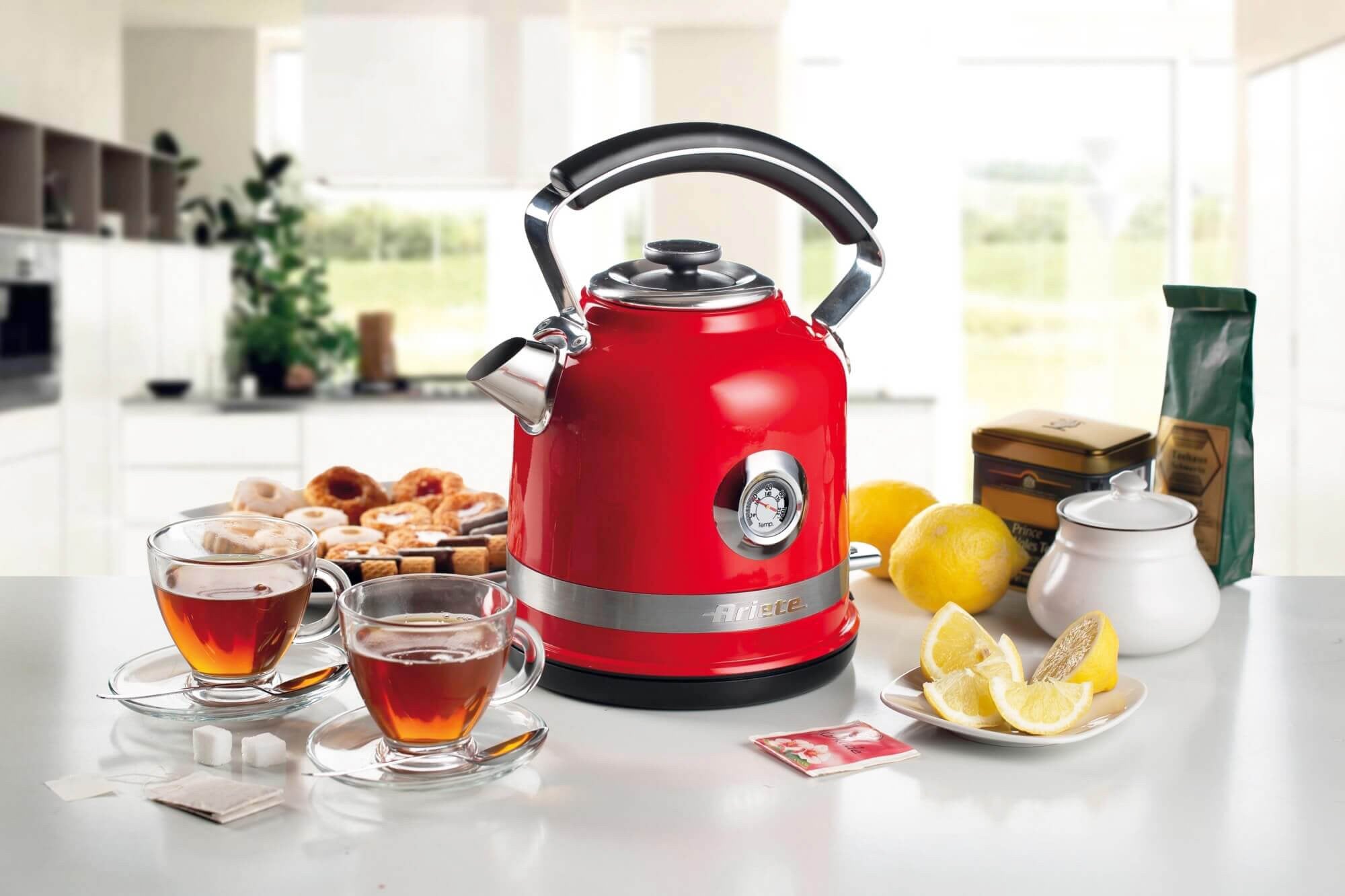 Hervidor De Agua Ariete 2854 1,7 L 2000 W Negro, Rojo