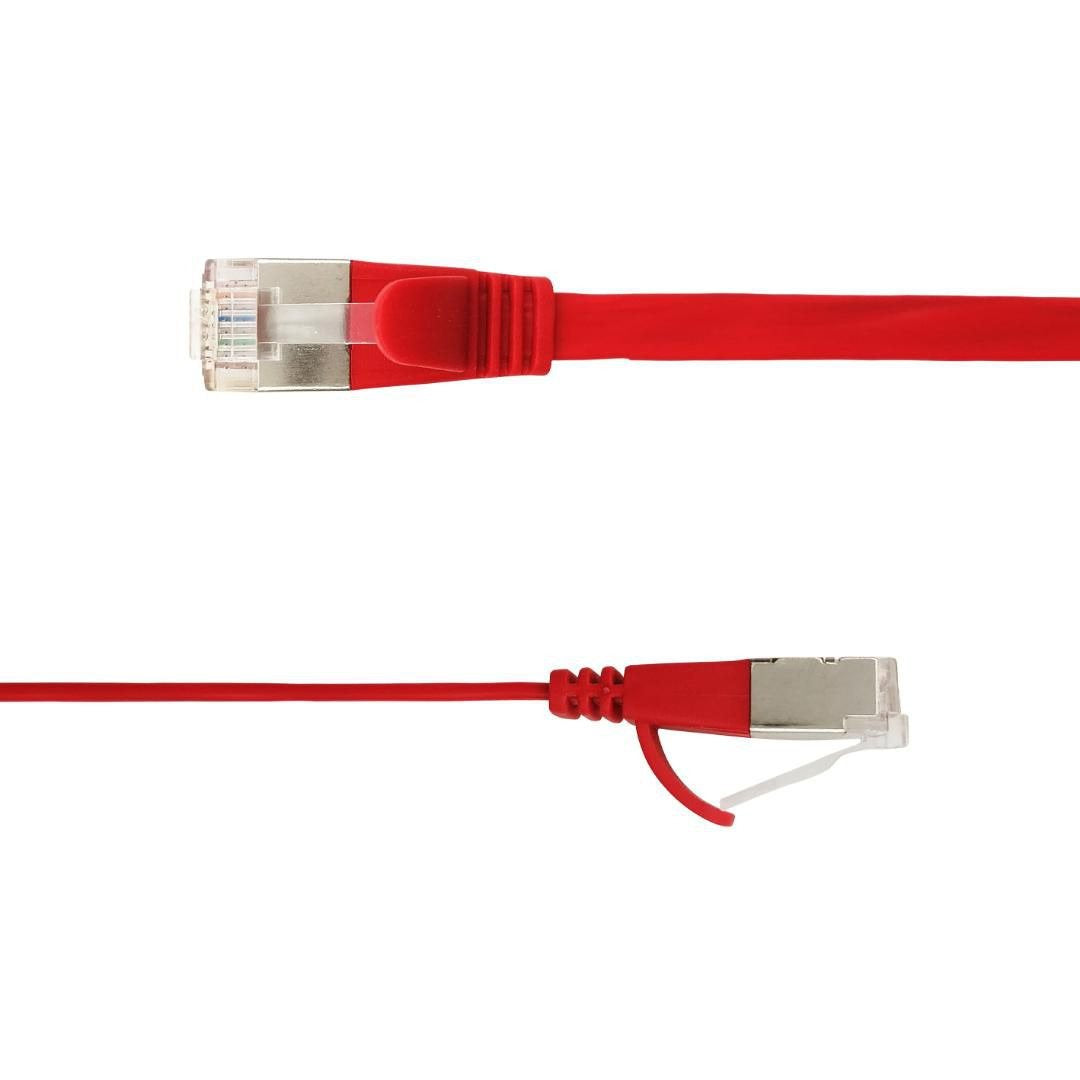 Flat U/Ftp Cat6a Red 5m Awg 32/7, Pvc, 1 85x6mm Stp-Fl6a-00500-Rd