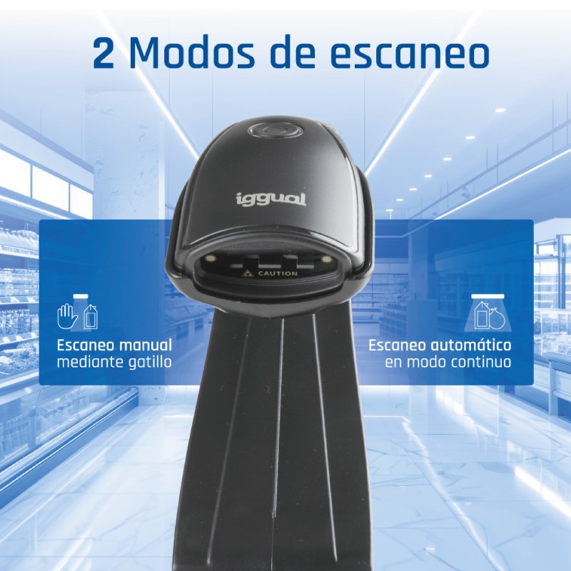 EAN 8435364320129 - iggual L1DUSB-B-AX Lector de códigos de barras portátil CMOS Negro imagen 8